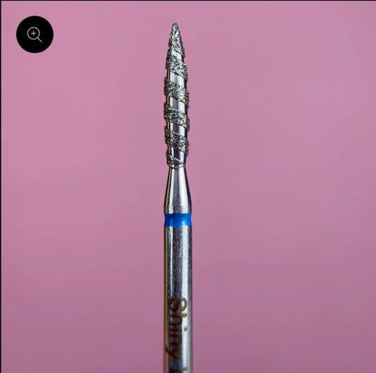 EMBOUT FLAMME TORSADÉ ( grain bleu )